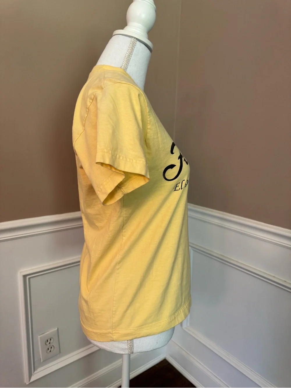 Flor de Cana Vintage Yellow Logo Short Sleeve Tee - Women - Picture 5 of 10